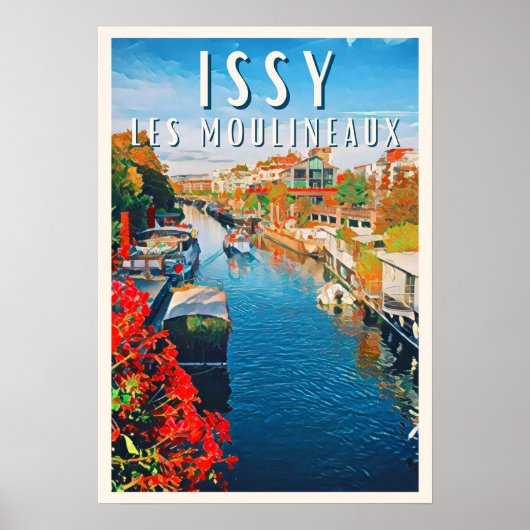 Issy Les Moulineaux Foto Vintage Poster (Vorne)
