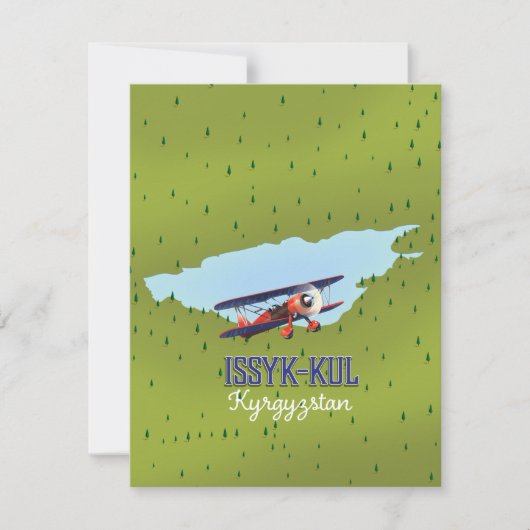Issyk-Kul Kirgisistan See Reise Poster Kunst. (Vorderseite)