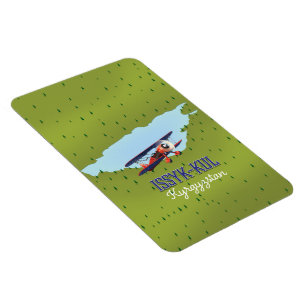Issyk-Kul Kirgisistan See Reiseplakat Kunst. Magnet
