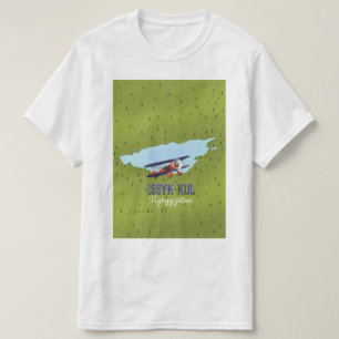 Issyk-Kul Kirgisistan See Reiseplakat Kunst. T-Shirt
