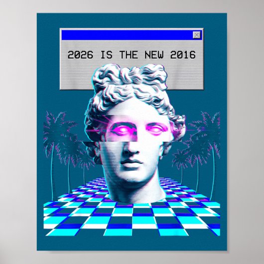 Ist 2016 Vaporwave Glitch Statue Ästhetik Poster (Vorne)