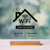 Ist auf dem Haus WLAN-Passwort Acrylschild (Neutral)