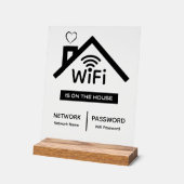 Ist auf dem Haus WLAN-Passwort Acrylschild (Winkel)