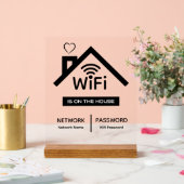 Ist auf dem Haus WLAN-Passwort Acrylschild (Hochzeit)