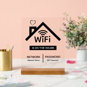 Ist auf dem Haus WLAN-Passwort Acrylschild
