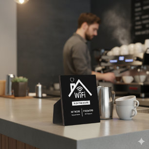 Ist auf der Wifi-Passwort-Plakette Fotoplatte