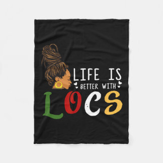 Ist besser mit Loc'd's Girl Dreadlocks Black Women Fleecedecke