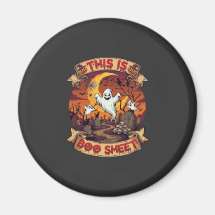 Ist Boo Sheet Halloween Geist Friedhof Kürbisse_1 Magnet