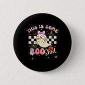 Ist Boo Sheet Niedlich Ghost Retro Halloween Kostü Button (Vorderseite)