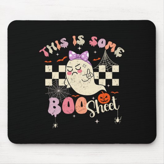 Ist Boo Sheet Niedlich Ghost Retro Halloween Kostü Mousepad (Vorne)