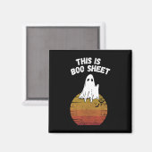 Ist Bootblatt Ghost Retro Halloween leichtes Kostü Magnet (Vorderseite/Rückseite)
