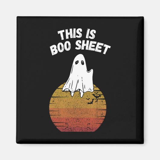 Ist Bootblatt Ghost Retro Halloween leichtes Kostü Magnet (Vorne)