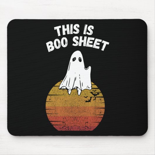 Ist Bootblatt Ghost Retro Halloween leichtes Kostü Mousepad (Vorne)