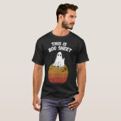 Ist Bootblatt Ghost Retro Halloween leichtes Kostü T-Shirt (Vorne ganz)