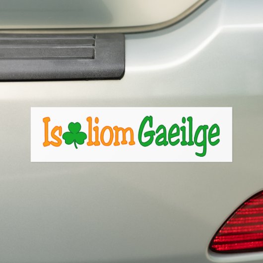 Ist breá liom gaeilge (i-Liebe Iren) Stoßdämpfer Autoaufkleber (Auf Auto)