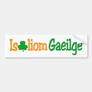 Ist breá liom gaeilge (i-Liebe Iren) Stoßdämpfer Autoaufkleber
