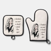 Ist Buttcheeks ein Wort Ofenhandschuh & Topflappen-Set (Vorderseite)