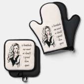 Ist Buttcheeks ein Wort Ofenhandschuh & Topflappen-Set (Vorderseite/Rückseite)