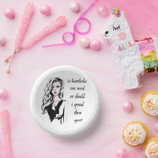 Ist Buttcheeks ein Wort Pappteller (Party)