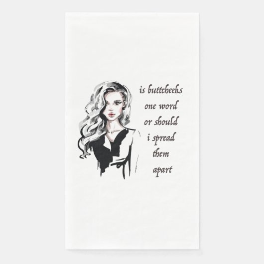 Ist Buttcheeks ein Wort Serviette (Vorderseite)