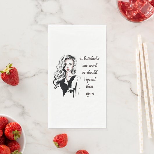 Ist Buttcheeks ein Wort Serviette (Beispiel)