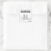 Ist das alles dein Katz? zeichnend quadratischer A Aufkleber (Tasche)