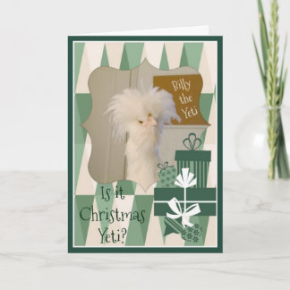 Ist das Christmas Yeti? Feiertagskarte