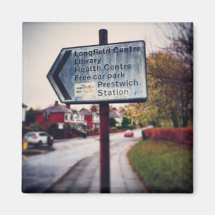 Ist das der Weg zum Dorf Prestwich? Magnet