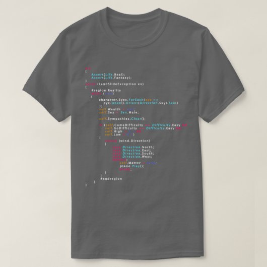 Ist das die eigentliche Programmierfarbe Zip T-Shirt (Design vorne)