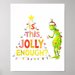 Ist das fröhlich genug Grüner Lustiger Fröhlicher Poster