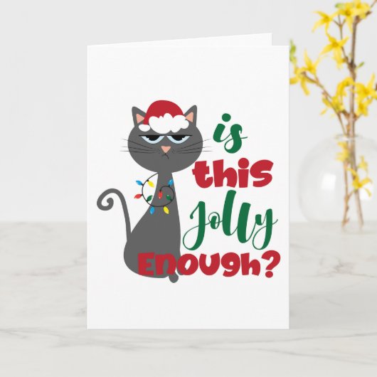 Ist das fröhlich genug? Weihnachtskarte Karte (Gelbe Blume)