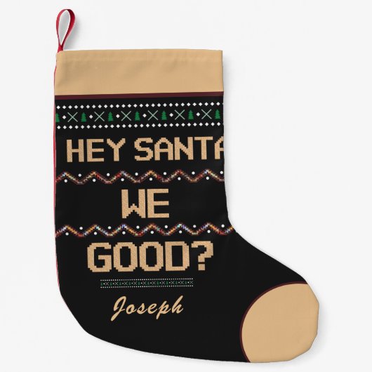 Ist das gut? Ugly Christmas Fun personalisieren Kleiner Weihnachtsstrumpf (Vorderseite)