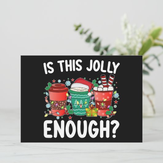 Ist das Jolly genug Funny Weihnachten? Einladung (Stehend Vorderseite)