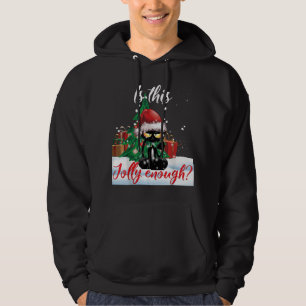 Ist das Jolly genug Grumpy Black Cat Christmas Li Hoodie
