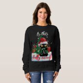 Ist das Jolly genug Grumpy Black Cat Christmas Li Sweatshirt (Vorne ganz)