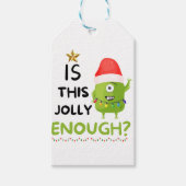 Ist das Jolly genug, Weihnachts-Grinch Geschenkanhänger (Vorderseite)