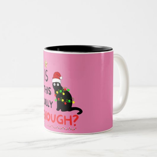 Ist das Jolly genug, Weihnachts-Grinch Zweifarbige Tasse (VorderseiteRechts)