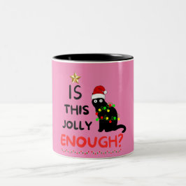 Ist das Jolly genug, Weihnachts-Grinch Zweifarbige Tasse