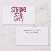 Ist das neue dünne STARK! Mit rosa Boxhandschuhen Visitenkarte (Vorne/Hinten)