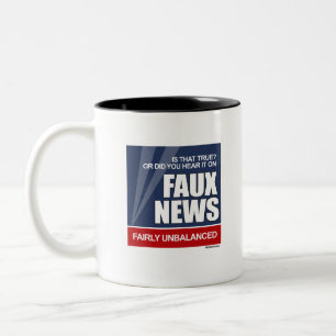 Ist das wahr oder haben Sie es auf Imitate News ge Zweifarbige Tasse