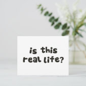 Ist das wirklich Leben? Metaphysisch Betrunken Postkarte (Stehend Vorderseite)