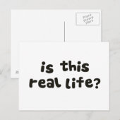 Ist das wirklich Leben? Metaphysisch Betrunken Postkarte (Vorne/Hinten)