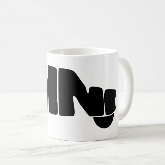 Ist das Wort Mini Kaffeetasse (VorderseiteRechts)