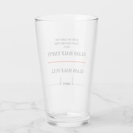 Ist dein Glas halb leer oder halb voll? (Rückseite)