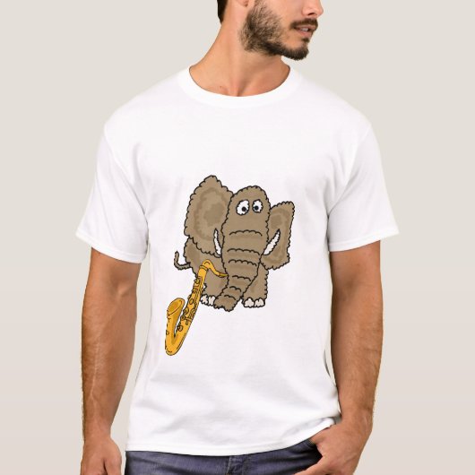 IST der Elefant, der den Saxophone-T - Shirt (Vorderseite)