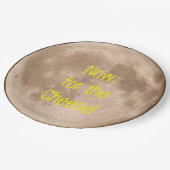 Ist der Mond aus Käse gemacht? Pappteller (Schrägansicht)