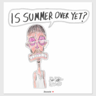 Ist der Sommer schon vorbei? - Erica Crooks Comics Aufkleber