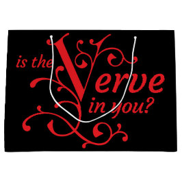 Ist der Verve in dir? Schwarz & Rot. Gemusterte Rü Große Geschenktüte