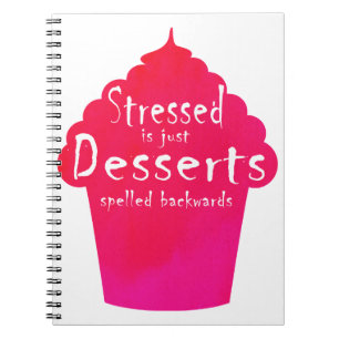 "ist die gerade Nachtische betont, die rückwärts" Notizblock