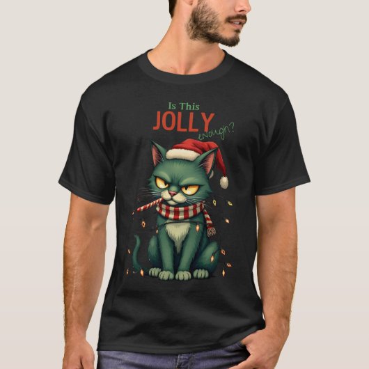 Ist diese fröhliche, lustige Weihnachtskatze? T-Shirt (Vorderseite)